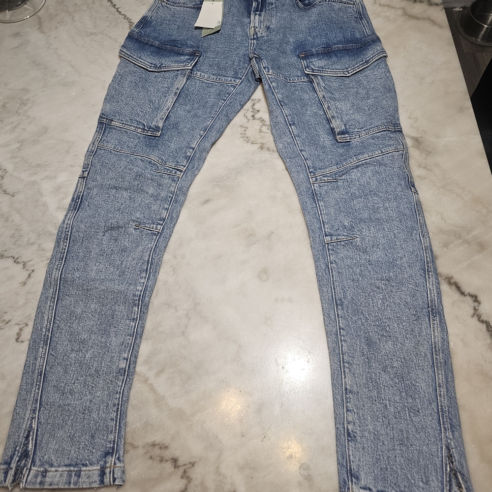 H&M Blue Cargo Pants with Utility Style